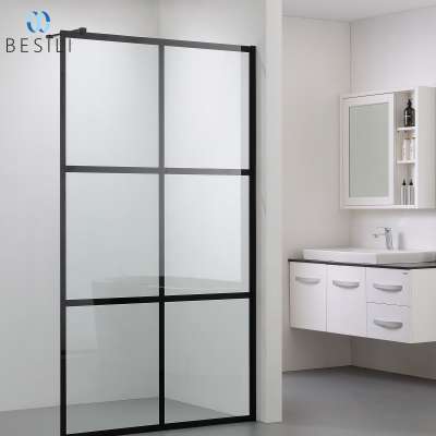 Black glass screen shower/portable shower screen/shower enclosure P-62