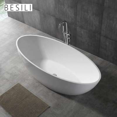 Free standing artificial stone resin bath tub / solid surface bathtub