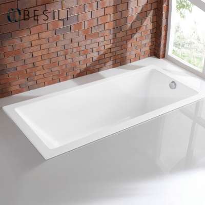 Acrylic Deep Soaking Bathtub Drop In White Tubs