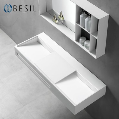 New design solid surface sanitary bathroom price in bangladesh wash basin G63A