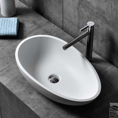 Modern China Bathroom Cabinet Counter Top Wash Hand Basin Solid Surface Washbasin A65