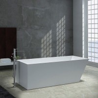 2020 Matt glossy finish bath artificial stone white freestanding solid surface bathtub