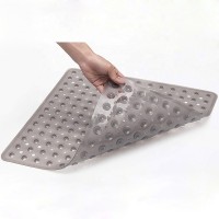 New Design Amazon Customized Anti Slip Bathtub Mat Plastic Square Bathroom Mat PVC Shower Bath Mat with Suction Cups