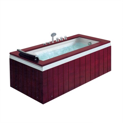 Big massage bathtub lay z spa wood soaking hot tub spa bath