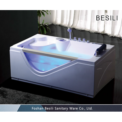 1600mm whirlpool massage bathtub rectangular massage acrylic bathtub for adult B257