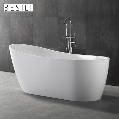 BESILl 1300mm luxury bathroom acrylic small free stand bath tubs for adult