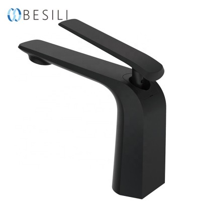 New Design Black Painting Single Handle Brass Faucet Bathroom