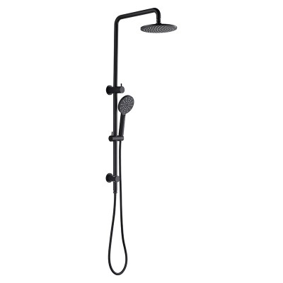 shower mixer set black wall mount waterfall shower set