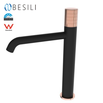 Australian Standard Luxury Sanitary Ware Watermark Black Bathroom Wash Basin faucet Sink Tap