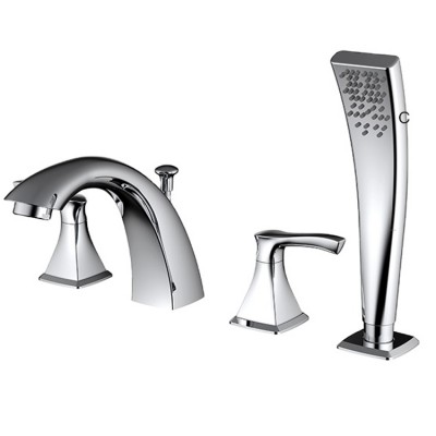 New America standard cUPC 4hole hot water shower faucet set bathroom bathtub mixer