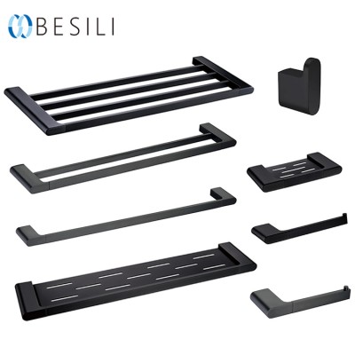 Foshan Bathroom Accessories Hotel Shower Bathroom Accessories Set Black Colour